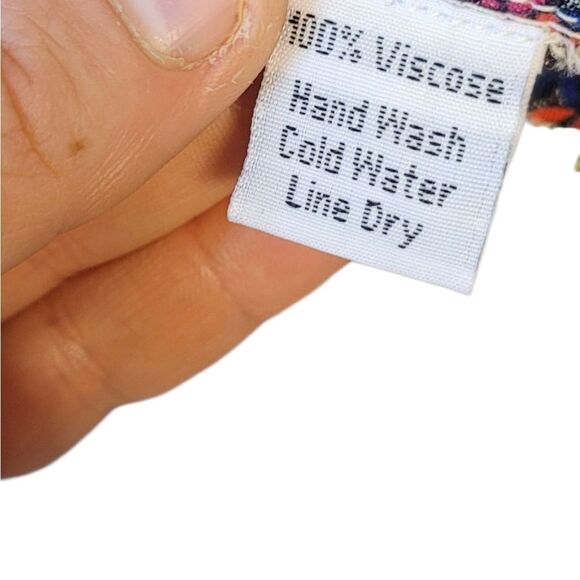 Blue Sky Women's Boho Patchwork Embroidered Midi Skirt Size XXL - Picture 5 of 6